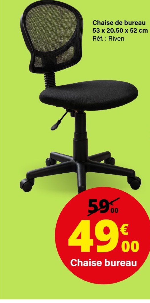 Chaise de bureau Riven — extrait du prospectus ADAMS