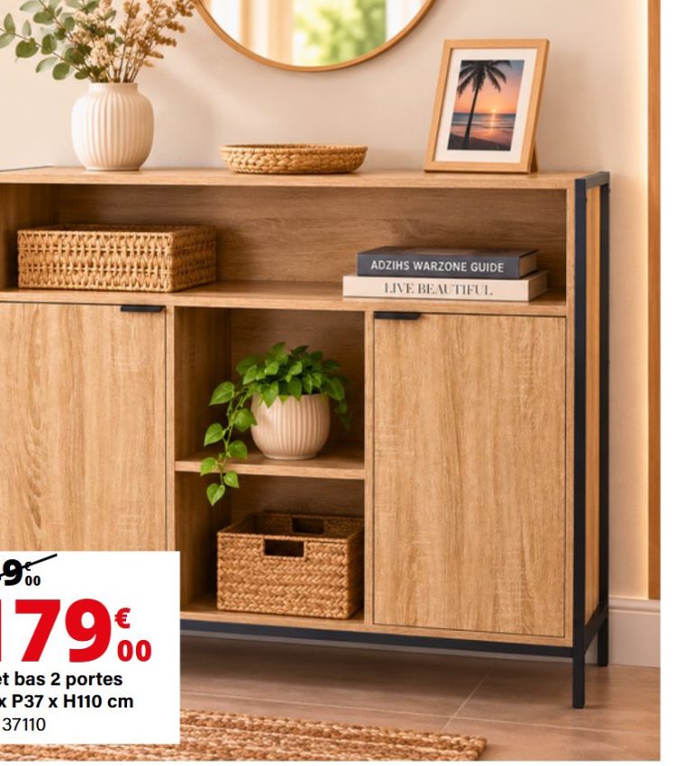 Buffet bas 2 portes — extrait du prospectus ADAMS