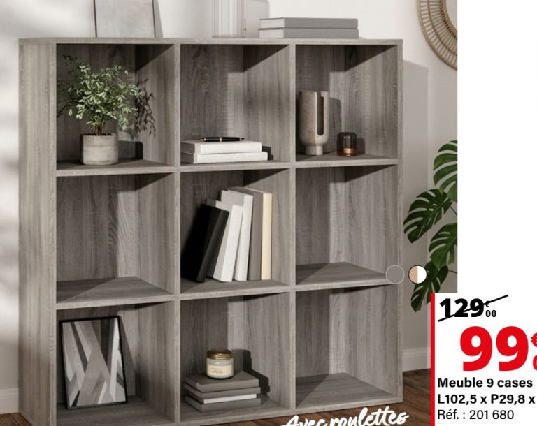 Meuble 9 cases à roulettes — extrait du prospectus ADAMS