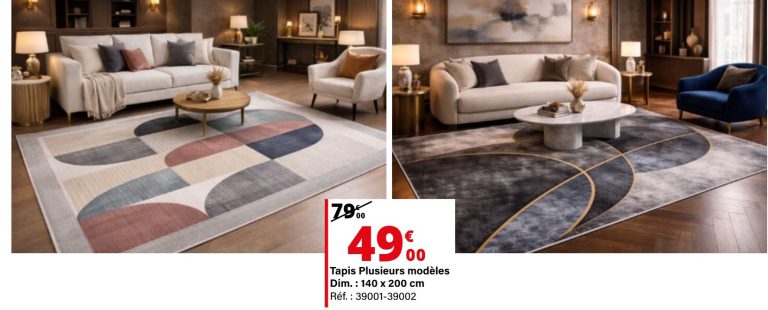 Tapis 140 x 200 cm — extrait du prospectus ADAMS