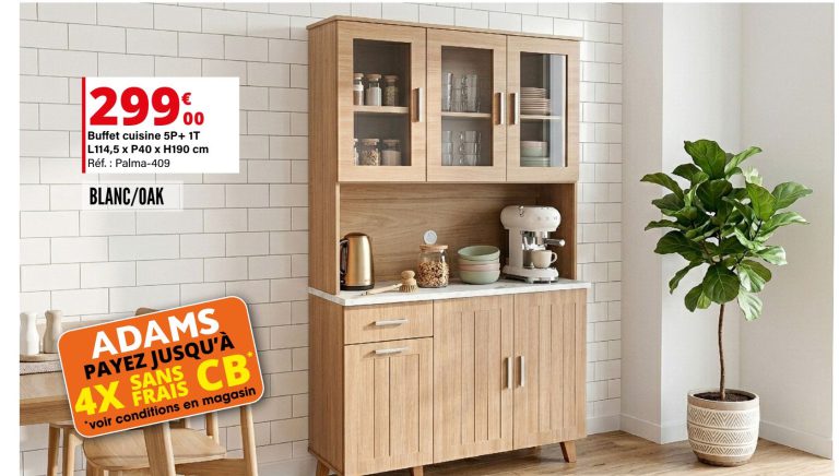 Buffet cuisine Palma 409 — extrait du prospectus ADAMS