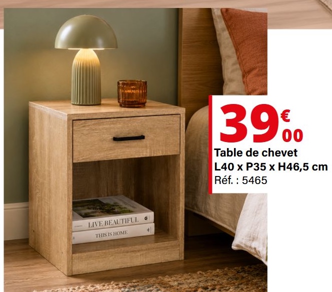 Table de chevet 5465 — extrait du prospectus ADAMS