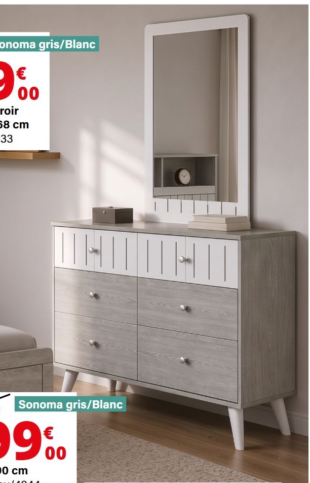 Coiffeuse Nancy avec miroir — extrait du prospectus ADAMS